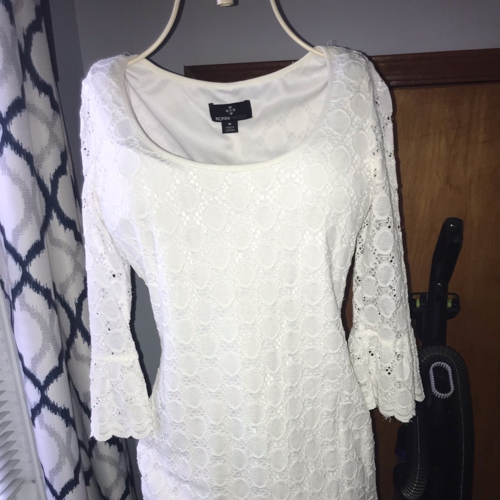 White Long Sleeve Dress
